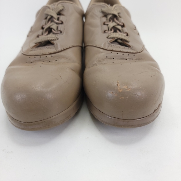 SAS Free Time Leather Diabetic Walking Shoes Grey Lace Up Womens Size 9 - Picture 3 of 7
